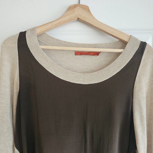 Beige and green sweater - feel the piece - Picture 1 of 3